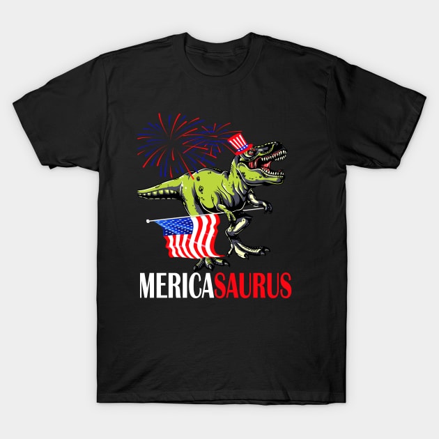 Mericasaurus 4th of july independence day gift T-Shirt by DODG99